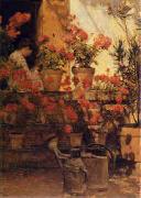 Childe Hassam Geraniums oil painting artist